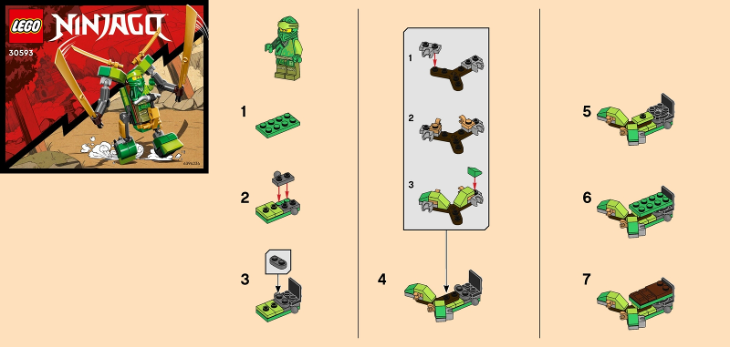 LEGO Ninjago Lloyd Suit Mech Polybag Set 30593 Bagged 