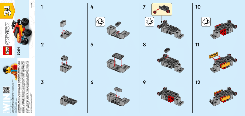 Mini Convertible Monster Truck paper bag / polybag : Set Mini Convertible Monster Truck paper bag / polybag : Set