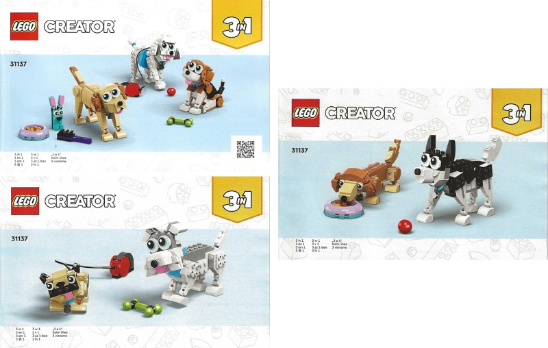 Lego Creator 3-en-1 Adorables Chiens - 31137