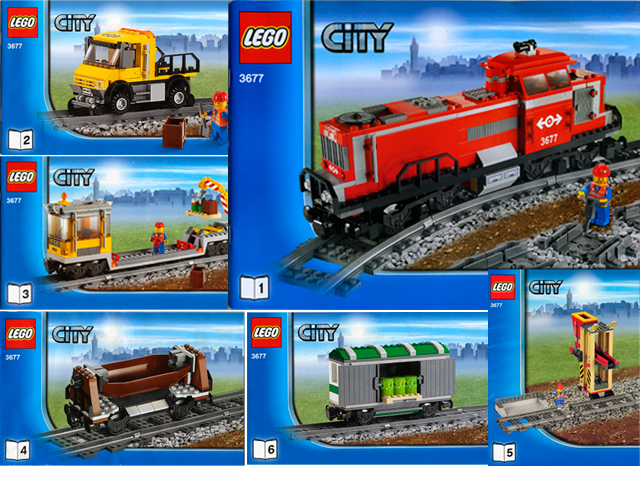 RC Eisenbahn Red Cargo Train Aufkleber passend für LEGO 3677 Sticker Precut 