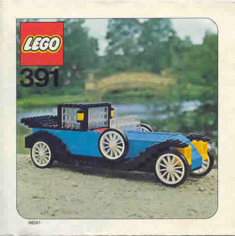 Custom Precut Aufkleber/Sticker passend für LEGO® 391 Hobby 1926 Renault 1975 