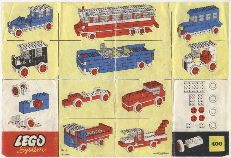 Small Wheels with Axles (System) : Set 400-4 | BrickLink