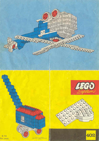 FOND DE STOCK BOITE 402 BASE ROTATIVE BLANCHE LEGO VINTAGE