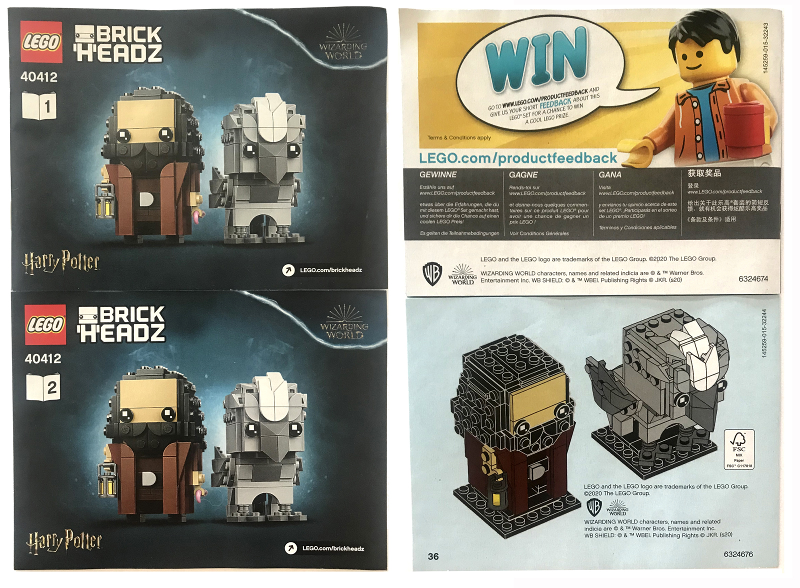 LEGO 40412 Hagrid & Buckbeak Brickheadz for sale online 