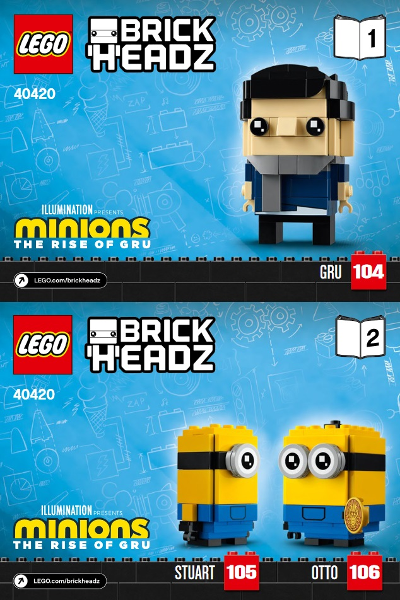 BrickLink - Set 40420-1 : LEGO Gru, Stuart & Otto [BrickHeadz 