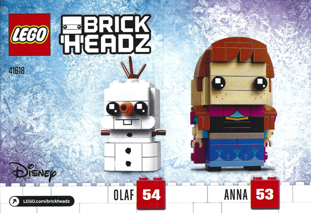 Disney Frozen Lego Brickheadz 41618 Anna e Olaf 