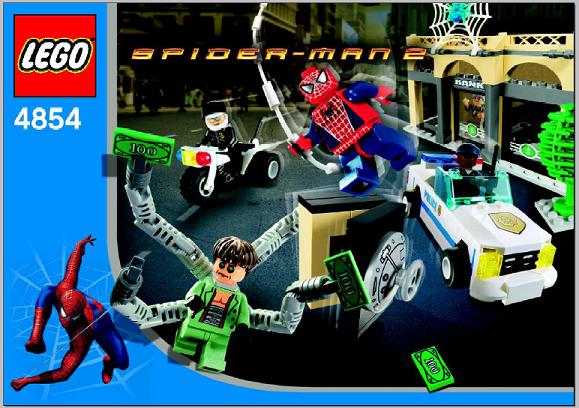 LEGO Spiderman Peter 4854 Doc Ock Bank Robbery Minifig Aunt May Minifigure 