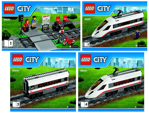 LEGO Bricks Parts & Pieces for City Trains High-speed Passenger Train 60051