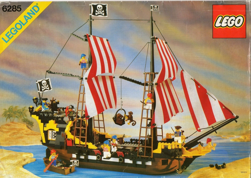 BRAND NEW RED & WHITE SAILS TO FIT LEGO PIRATES 6285 BLACK SEA BARRACUDA SHIP 
