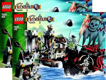 lego castle skeleton ship attack