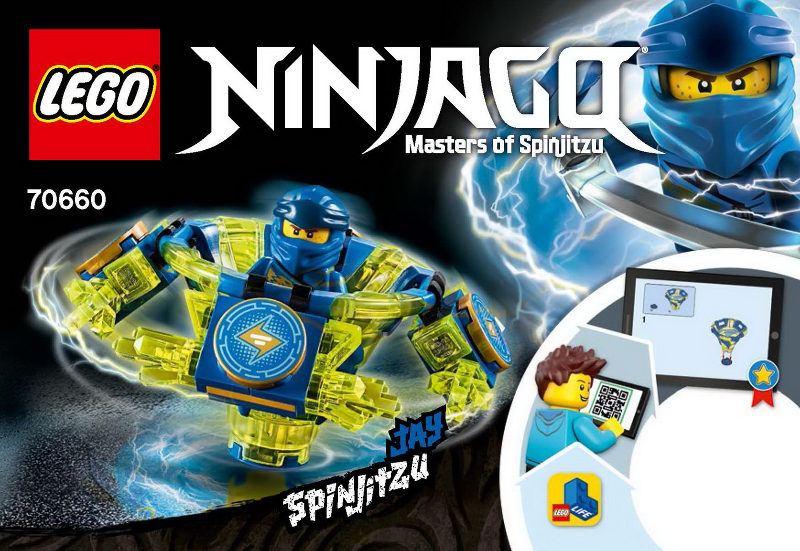 LEGO NINJAGO Spinjitzu Jay 70660 Building Kit 2019 97 Pieces 