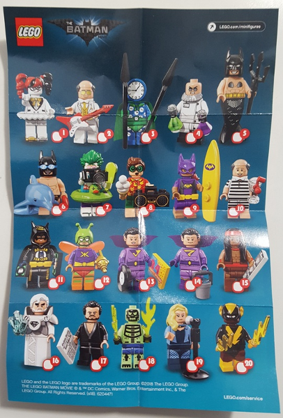 Brickfinder - The LEGO Batman Movie CMF Series 2 Character List!