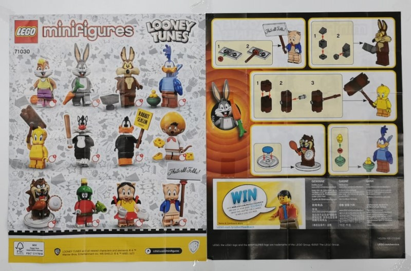 Marco Blanco 71030 Lego vitrina marco para Looney Tunes Minifiguras