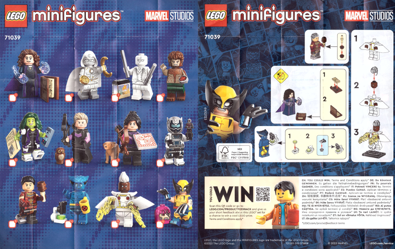 LEGO MARVEL STUDIOS Series 2 Collectible Minifigures 71039 - Complete Set  of 12