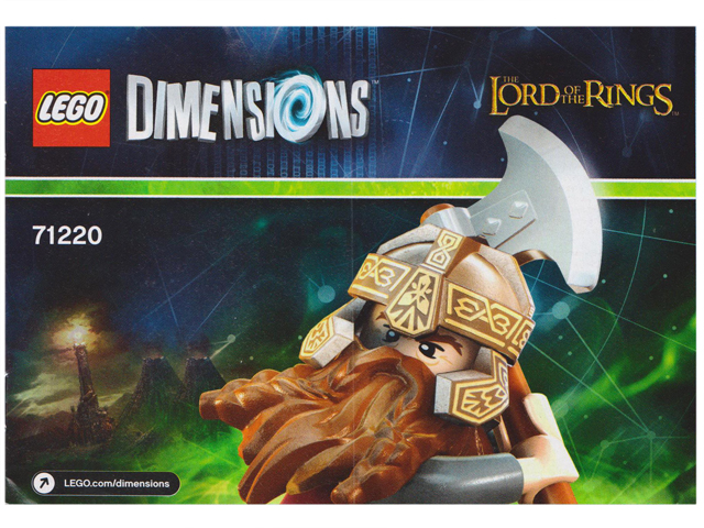 *NEW* Lego Dimensions LORD OF THE RINGS Gimli & Axe Chariot Fun Pack 71220