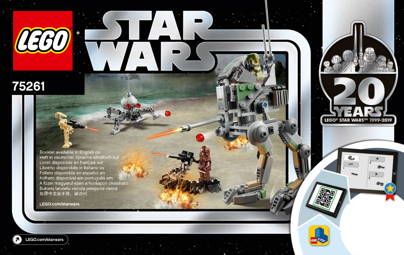 75261 Lego Star Wars Clone Scout Walker 20th Anniversary Edition *Read* Des 