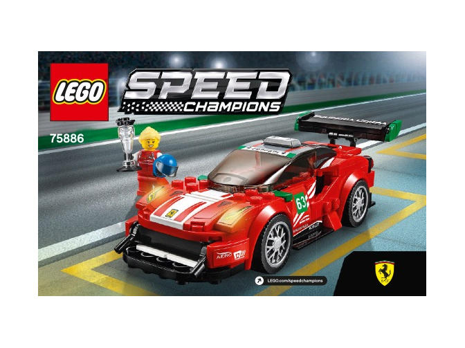 NEUF NEW 75886 LEGO Speed Champion Ferrari 488 GT3 'Scuderia Corsa'Notice 