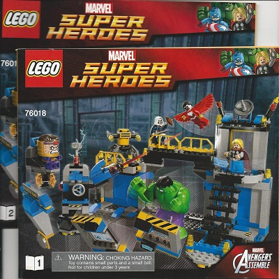 LEGO Marvel Super Heroes HULK LAB SMASH STICKER SHEET for Set 76018  NEW 