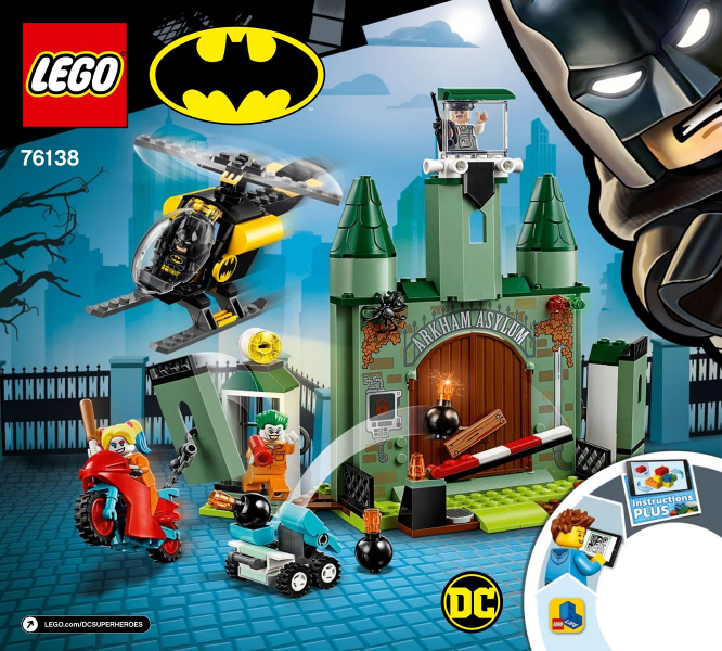 BB2D Lego The Joker Minifigure 76138 Batman and The Joker Escape NEW 