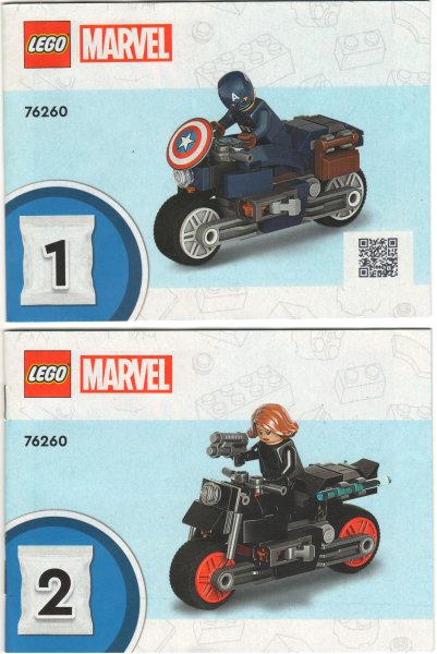 Lego Marvel Black Widow & Captain America Motorcycles Playset 76260 : Target