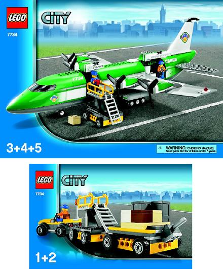 lego city cargo plane 7734