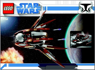 LEGO Minifigure Star Wars Pilot Droid sw225 Count Dooku's Solar Sailer 7752 