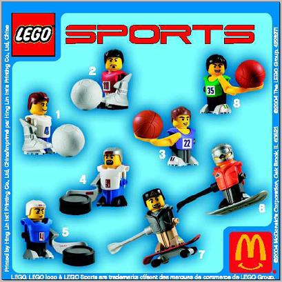 McDonald's Sports Set Number 5 - Blue Hockey Player #4 polybag