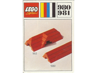 23 sloping bricks, including roof peak bricks, Red