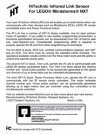 Infrared Link Sensor for Mindstorms NXT