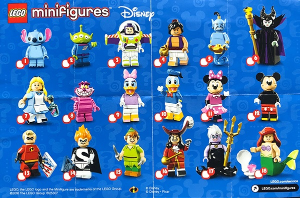 Lego Disney Minifigure dis016 Captain Hook Minifigure Only CMF 