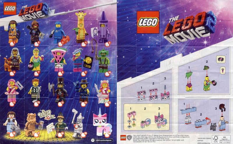 FROM SET 71023 THE LEGO MOVIE 2 NEW LEGO Unikitty coltlm2-20 
