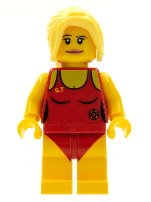 ☀️NEW LEGO MINIFIG RED Lifeguard Float pool minifigure ocean beach sea pool 
