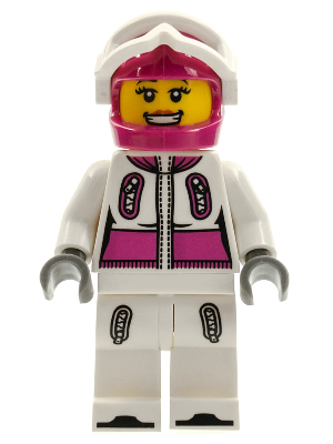 Platte  COL039 5 Snowboarderin  kpl Lego Figur Sammelfigur Serie 3 Nr 