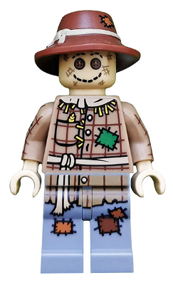 Lego minifigs X 2 Blanc Squelette & Homme avec Scarecrow Head 