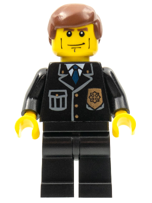 LEGO 2 x Figur Minifigur Police City Suit with Blue Tie and Badge cty0101