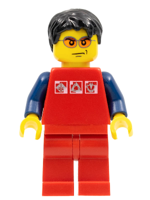Red Shirt with 3 Silver Logos, Dark Blue Arms, Red Legs : Minifigure  cty0108 | BrickLink