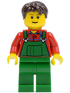 Minifigures City Overalls Farmer Green 5899 cty0161 Lego 