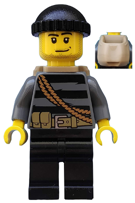 LEGO Minifig Black Knit Cap Hat YOU PICK # LOT City Police Prisoner Henchman 