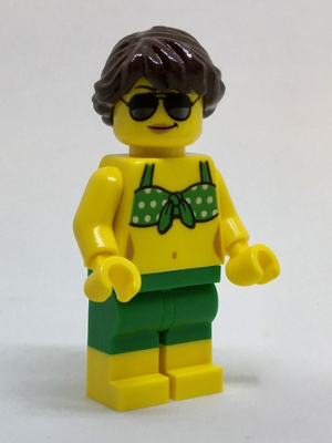 Lego City Female Sunglasses Swimsuit Minifigure Yellow from Ludo 40198 New