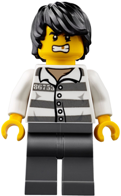 LEGO City Minifigure CTY833 Police,Prison,Jail Prisoner 86753 new New 