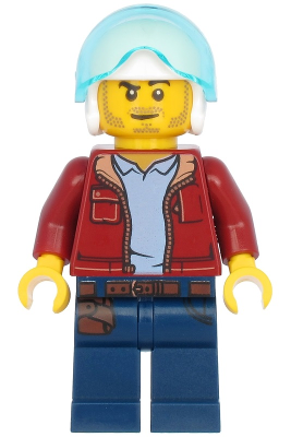 Lego mini figure 4 Trans Black Visor hat helmet NEW 