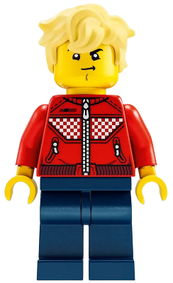 Cooper Red Racing Jacket Dark Blue Legs Minifigure drm008