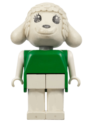 Fabuland Lamb - Lulu Lamb, Green Top : Minifigure fab7b