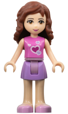 Lego Friends-Olivia-frnd 017-figure Minifig Lavender Skirt-New/New 