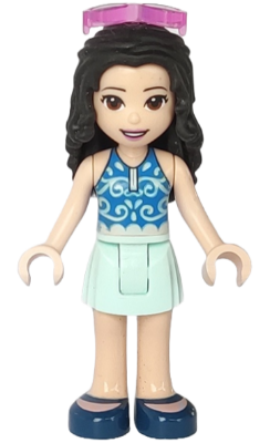 New Lego Friends MiniFigure EMMA with Light Blue Skirt 41058 