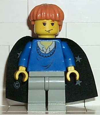 Ron Weasley Black Cape with Stars Minifigure Lego Blue Sweater hp034