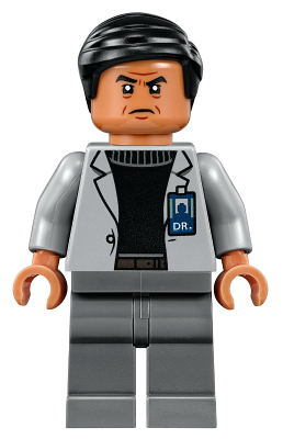 LEGO Jurassic world  torse gris veste  light grey torso jacket Dr Wu  Neuf 