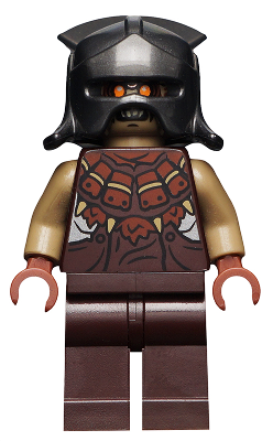 4x LEGO Mordor/Hunter Orc Capelli Pezzi Nero con Dark Tan Orecchie Nuovo di Zecca 6034969 