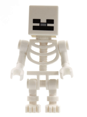 Lego Minifigure Minecraft Skeleton with Cube Skull & Bow min011