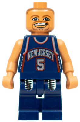 LEGO Part 973bpb282 Torso NBA Jason Kidd New Jersey Nets #5 (White Jersey)  Pattern (White)